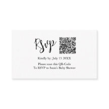 Tarjeta de gabinete Baby Shower QR-Code