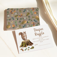 Tarjeta de gabinete Baby Shower Squirrel Diaper Ra