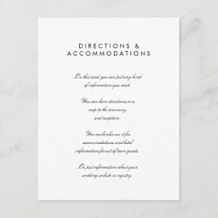 Recepción Tarjeta de gabinete Boda de Moda simple de 4,25" x