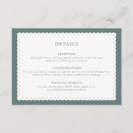 Recepción Tarjeta de gabinete Boda del borde de la viga clás