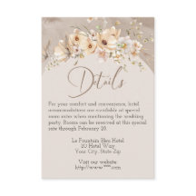 Tarjeta de gabinete Boda Dogwood Dreams