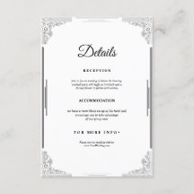 Tarjeta de gabinete Boda minimalista