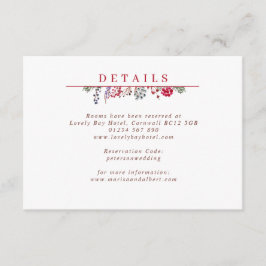 Recepción Tarjeta de gabinete Boda Winter Berries