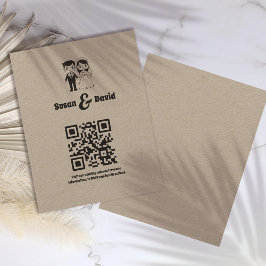 Recepción Tarjeta de gabinete Cute Bride y Groom