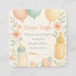 Recepción Tarjeta de gabinete de barrido de Baby Shower Diap