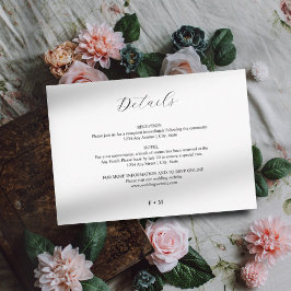 Recepción Tarjeta de gabinete de boda de caligrafía elegante