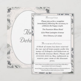 Recepción Tarjeta de gabinete de Boda de encaje rosa de cham