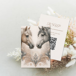 Recepción Tarjeta de gabinete de código QR del boda