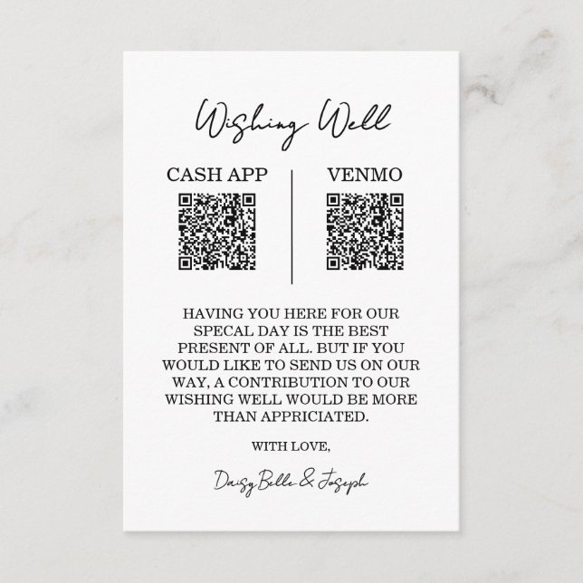 Recepción Tarjeta de gabinete de código QR del Boda de salud (Anverso)