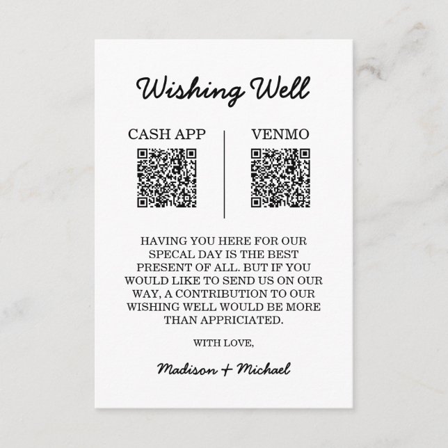 Recepción Tarjeta de gabinete de código QR del Boda de salud (Anverso)