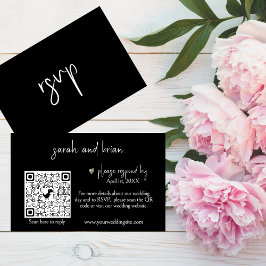 Recepción Tarjeta de gabinete de código QR RSVP de boda mini