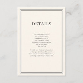 Recepción Tarjeta de gabinete de crema minimalista moderna