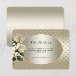 Recepción Tarjeta de gabinete de detalle de corazones de oro