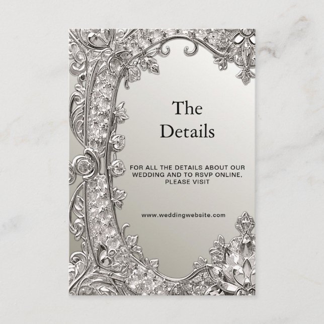 Recepción Tarjeta de gabinete de detalle moderno para ordena (Anverso)