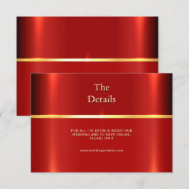 Recepción Tarjeta de gabinete de detalle rojo simple