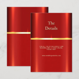 Recepción Tarjeta de gabinete de detalle rojo simple