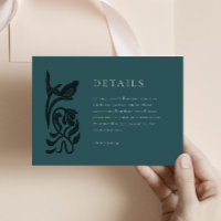 Tarjeta de gabinete de detalles de Art Decó de épo