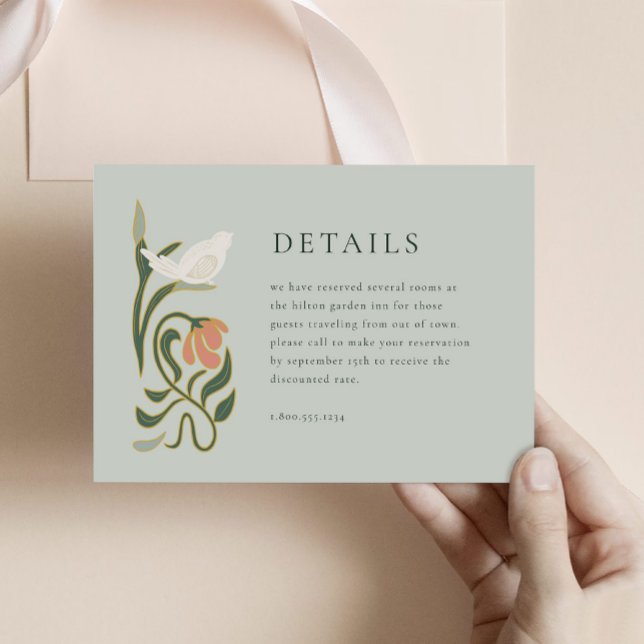 Recepción Tarjeta de gabinete de detalles de Art Decó de épo (Subido por el creador)