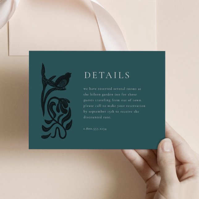 Recepción Tarjeta de gabinete de detalles de Art Decó de épo (Subido por el creador)