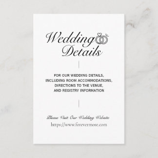 Recepción Tarjeta de gabinete de detalles de Boda clásico si