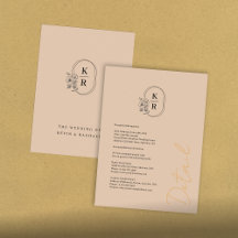 Tarjeta de gabinete de detalles de Boda ruso