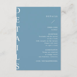 Recepción tarjeta de gabinete de detalles de boda ultramoder