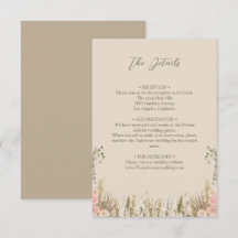 Tarjeta de gabinete de detalles de Boho