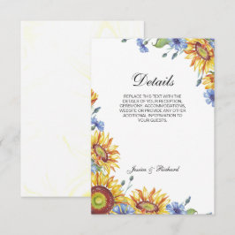 Recepción Tarjeta de gabinete de detalles de color de agua d