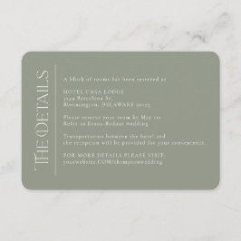 Recepción Tarjeta de gabinete de detalles de la moderna Boda