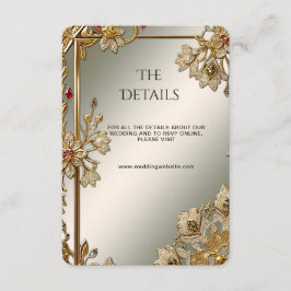 Recepción Tarjeta de gabinete de detalles de marco floral Go