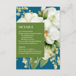 Recepción Tarjeta de gabinete de detalles de Ocean Blue para