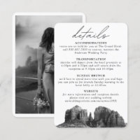 Tarjeta de gabinete de detalles de Sedona Boda