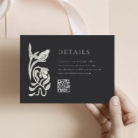 Tarjeta de gabinete de detalles en blanco y negro 