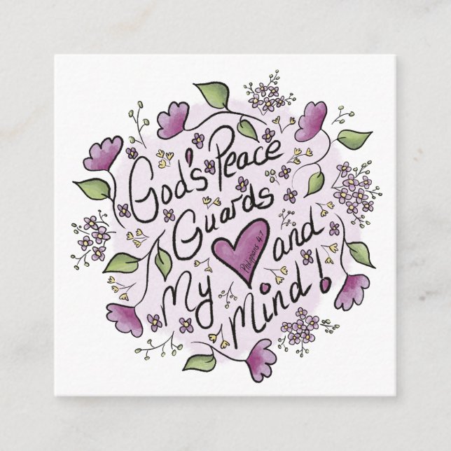 Recepción Tarjeta de Gabinete de Paz de Dios (Anverso)