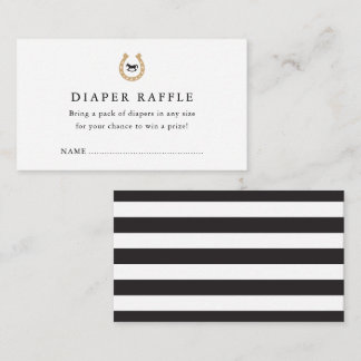 Recepción Tarjeta de gabinete Derby Baby Shower Diaper Raffl