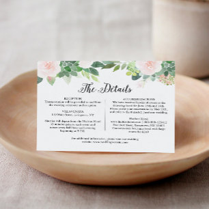 Recepción Tarjeta de gabinete DEVON Succulum Boda Details