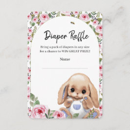 Recepción Tarjeta de gabinete Diaper Raffle