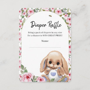 Recepción Tarjeta de gabinete Diaper Raffle