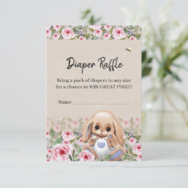 Recepción Tarjeta de gabinete Diaper Raffle