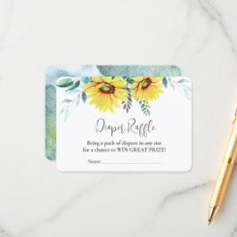 Recepción Tarjeta de Gabinete Diaper Raffle,Ducha para bebé