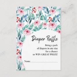 Recepción Tarjeta de Gabinete Diaper Raffle para ducha de be