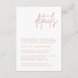 Recepción Tarjeta de gabinete Dusty Rosa