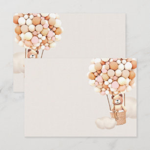 Recepción Tarjeta de gabinete en blanco para globos de oso r