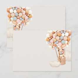 Recepción Tarjeta de gabinete en blanco para globos de oso r