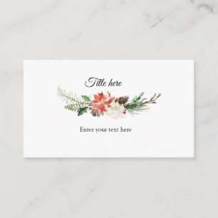 Recepción Tarjeta de gabinete floral para Navidades de invie