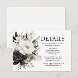 Recepción Tarjeta de gabinete para detalles de Bodas blancos