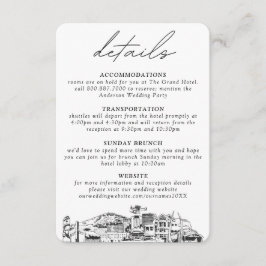 Recepción Tarjeta de gabinete para detalles del Boda de ancl