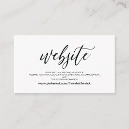 Recepción Tarjeta de gabinete para detalles del sitio web de