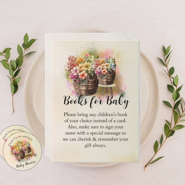 Recepción Tarjeta de gabinete para libros Baby Shower de bar (Subido por el creador)