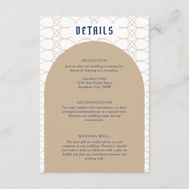 Recepción Tarjeta de gabinete Real Blue Classic Retro (Anverso)